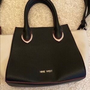 Nine West Black and Cream Women's Bag